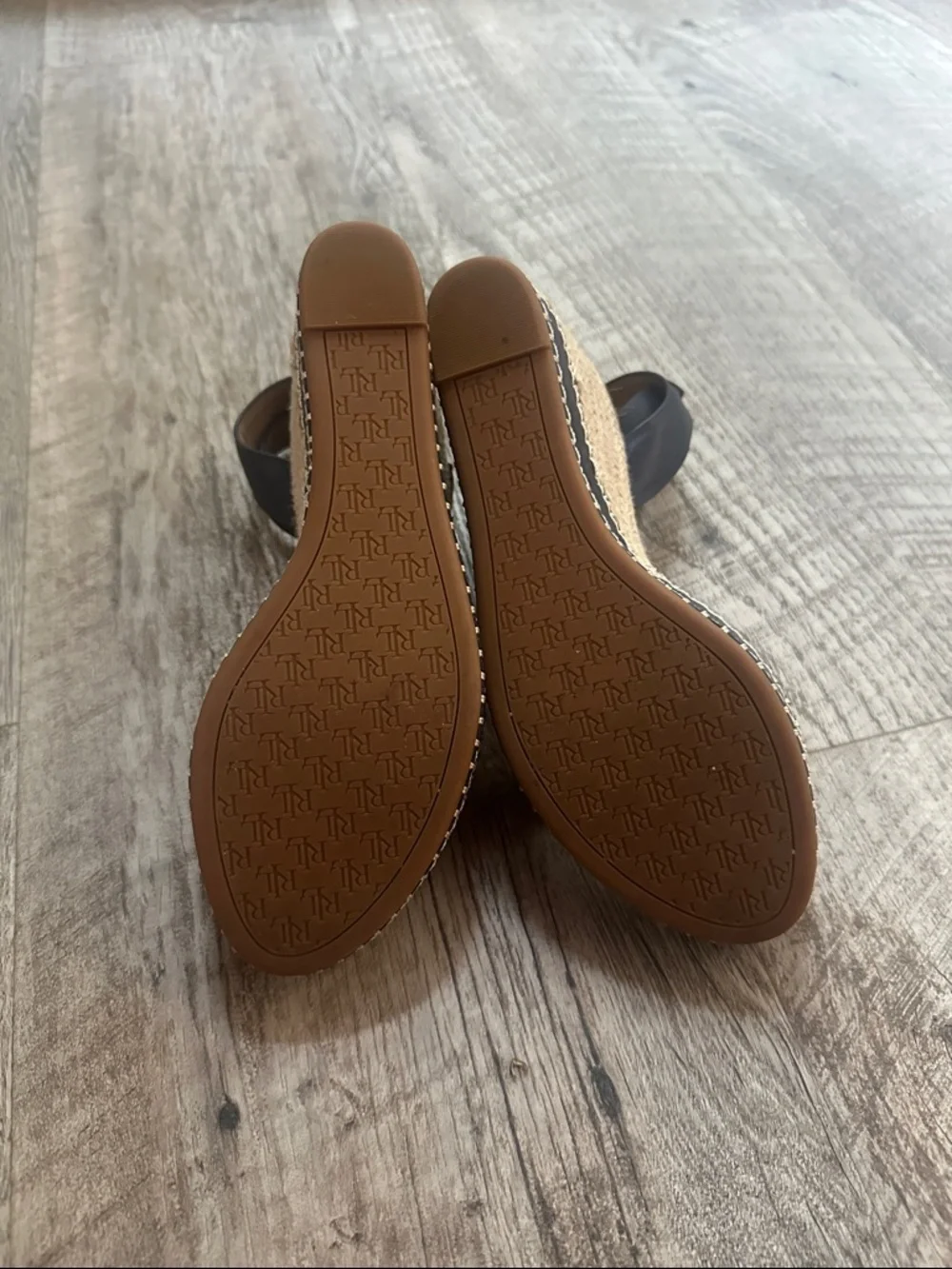 Lauren Ralph Lauren Navy Espadrille Wedge Sandals